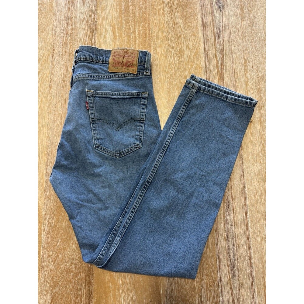 Levis 505 Regular Fit Jeans Mens Tag 34x32 Measures 32x31 Blue Denim Straight